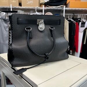 Michael Kors Black and White Satchel